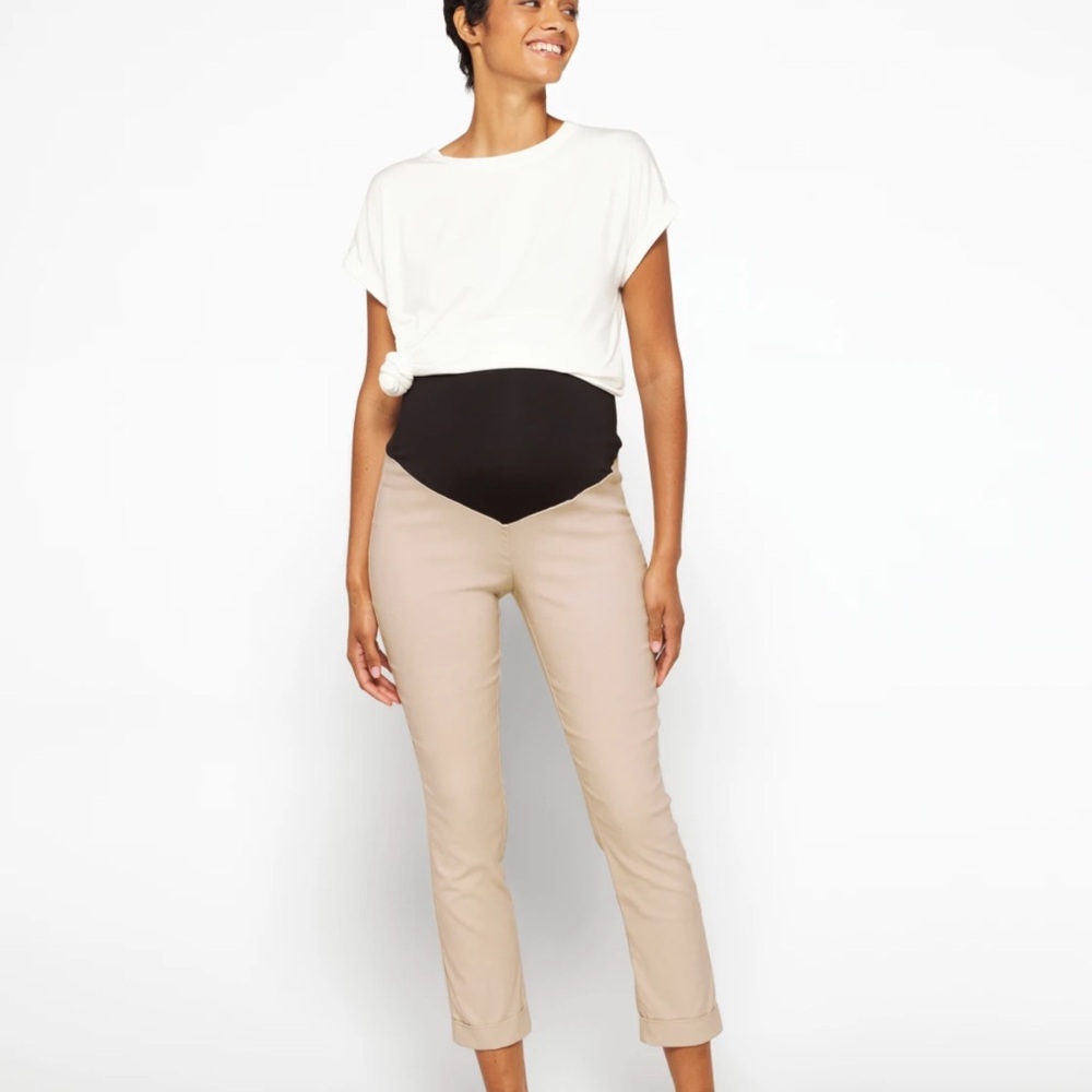 Tribal Tan Cropped Ankle Pants